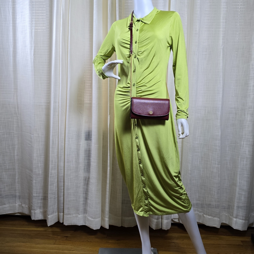 PrettyLittleThing Lime Long Sleeve Dress